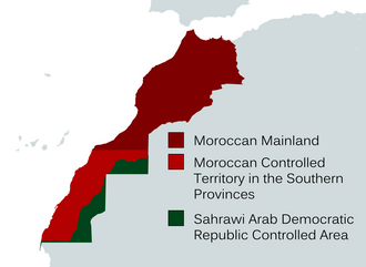 Sahrawi-Morrocan_Dispute_Map
