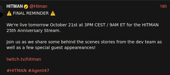 Anniversary Stream