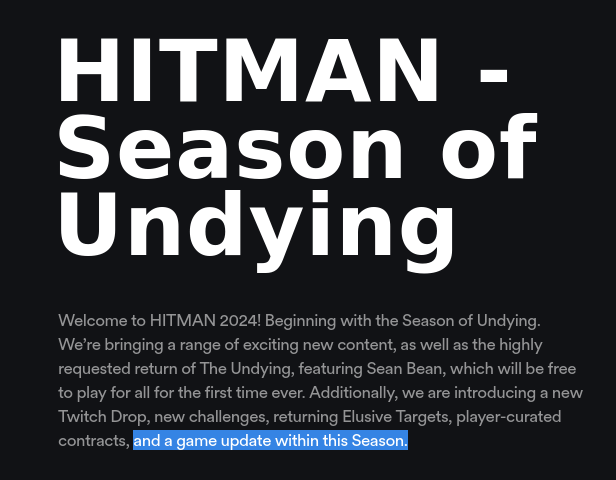 Game Update in article