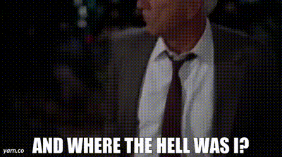 YARN | AND WHERE THE HELL WAS I? | The Naked Gun: From the Files of Police Squad! (1988) | Video clips by quotes | e34c5297 | 紗