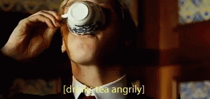 Benedict Cumberbatch Drinks Tea Angrily GIF - Benedict Cumberbatch Drinks Tea...