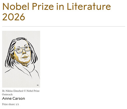 Nobel Prize in Literature 2026 08OCT26