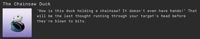 Chainsaw Duck 02DEC25