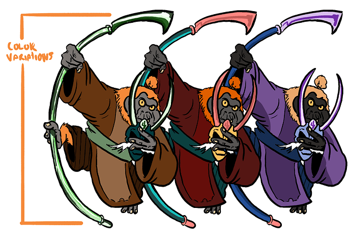 Character Design Color variations