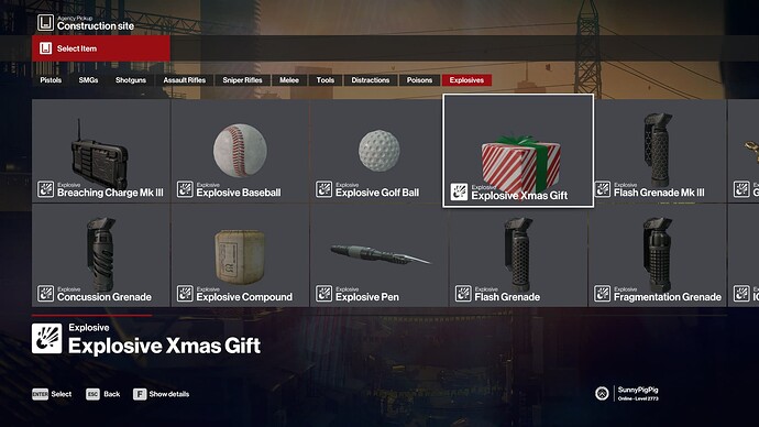 The Explosive Xmas Gift can only appear in Agency Pickup