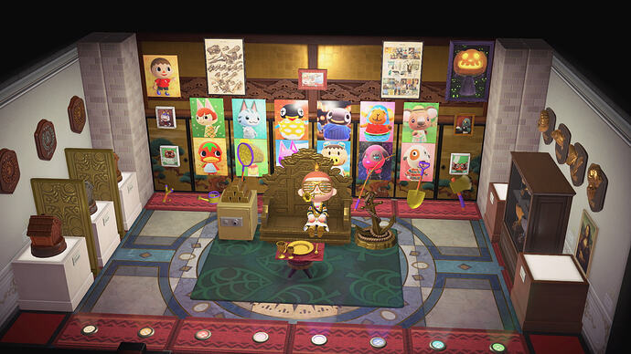 The entry wall is literally just all gyroids also yeah I don’t have a full museum yet :(