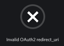 Invalid OAuth2 redirect_uri