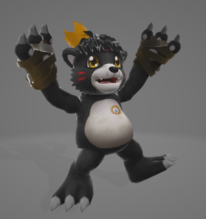 3d_ursambearmon_king_cheering