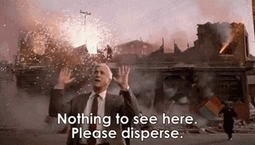 Leslie Nielsen Nothing To See Here GIF - Leslie Nielsen Nothing To See Here Disperse GIFs